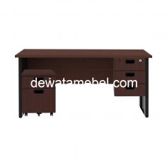 Meja Kantor Ukuran 160 - EXPO MP 160 + MP H03 + MP M02 / Mahogany 